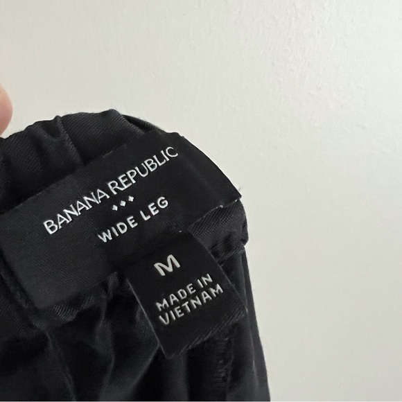 Banana Republic Factory Tencel Wide Leg Pants Black Utility Neutral Medium - Picture 4 of 9